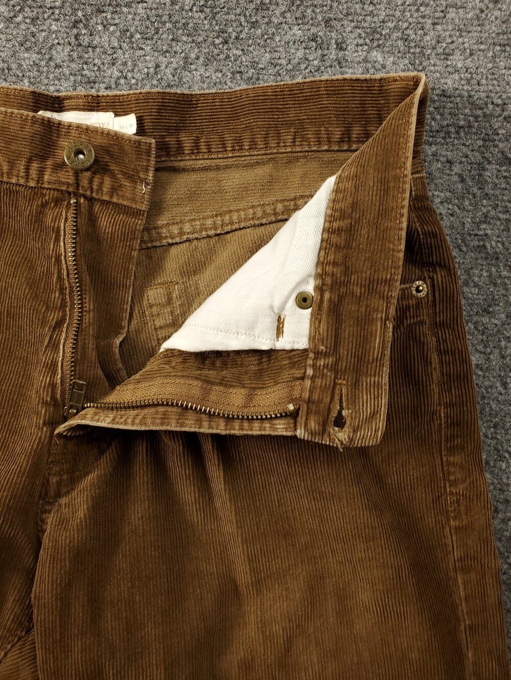 J Crew Corduroy Pants Mens 30x30 Straight Leg Brown Cotton Y2K Academia - Picture 6 of 9